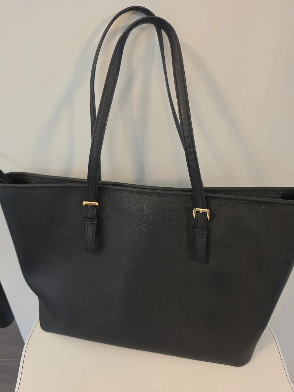 Michael Kors Black Leather Tote Bag Laptop